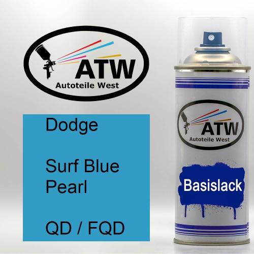 Dodge, Surf Blue Pearl, QD / FQD: 400ml Sprühdose, von ATW Autoteile West.